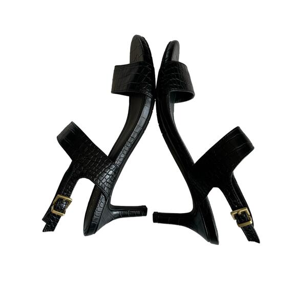 Kenneth Cole Reaction Women's Dee Two Band Slingback Sandals Black Size 8 - Picture 4 of 6